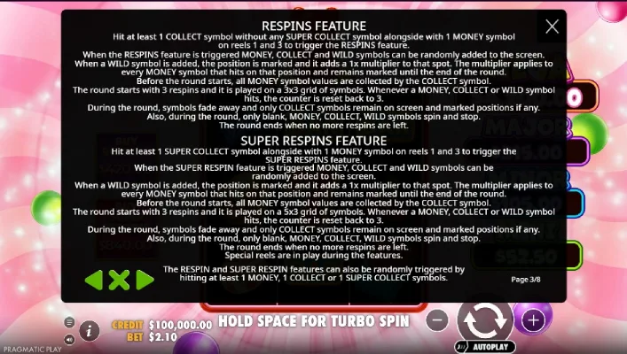 Respins features